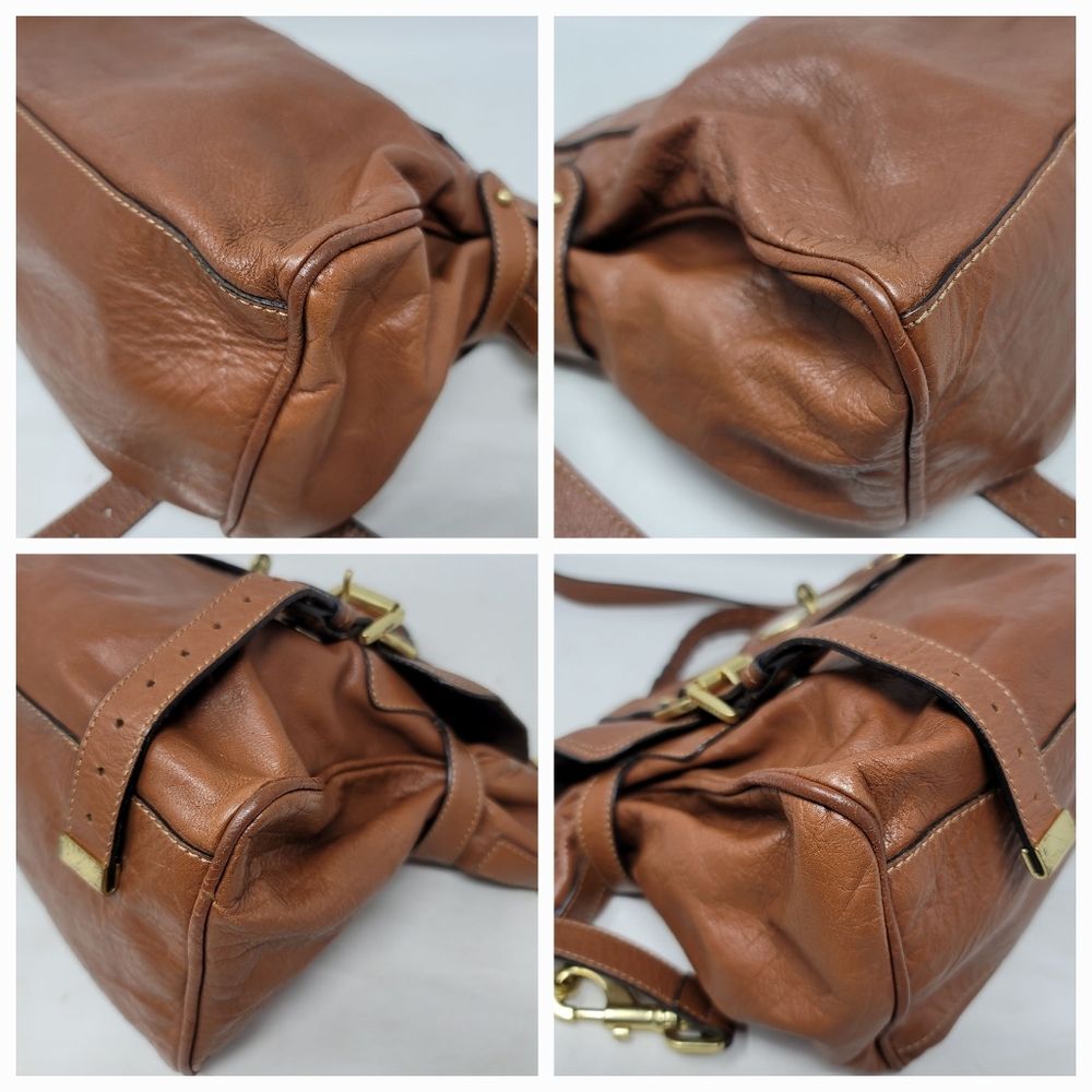 Mulberry Alexa Oak Soft Buffalo Leather Medium Satchel Shoulder Hand Bag - Picture 9 of 12